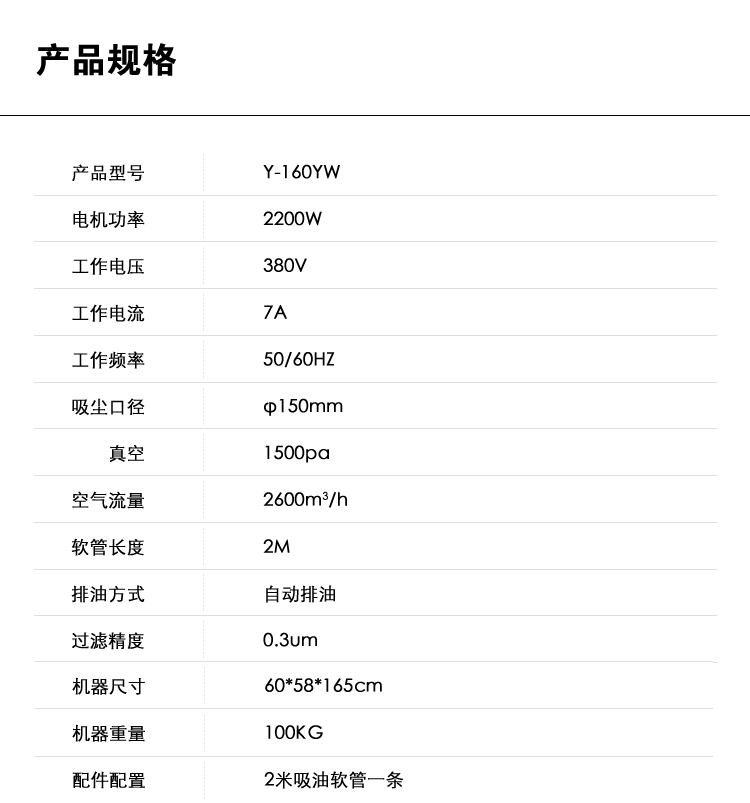 御衛(wèi)仕油霧除塵器Y-160YW