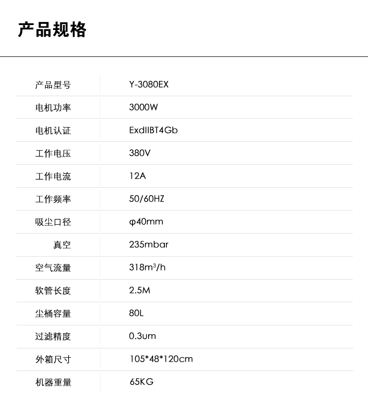 御衛(wèi)仕防爆吸塵器Y-3080EX